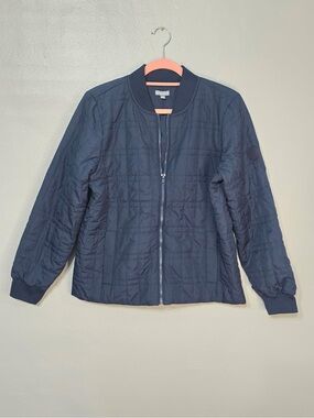 Talbots Quilted Bomber Jacket in Navy NWT Medium
